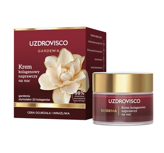 Uzdrovisco Gardenia krem kolagenowy naprawczy na noc 50 ml