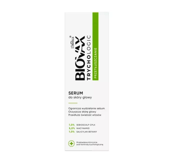 Biovax Trychologic Przetłuszczanie serum do skóry głowy 50 ml