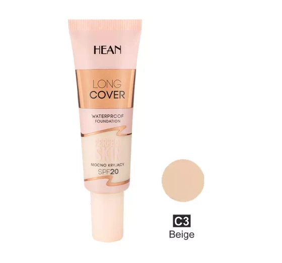 Hean Long Cover wodoodporny podkład kryjący SPF20 C3 Beige 25 ml