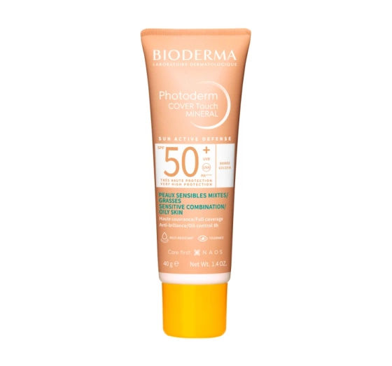 Bioderma Cover Touch Mineral kryjący fluid mineralny Golden SPF50 40 g
