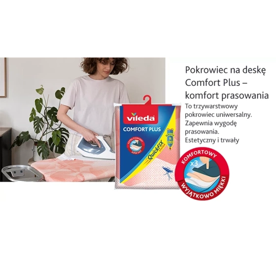 Vileda Comfort Plus pokrowiec na deskę do prasowania 1 sztuka