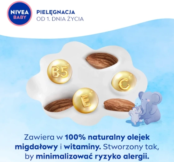 NIVEA BABY płyn do mycia łagodna kąpiel dla dzieci z pompką 450 ml