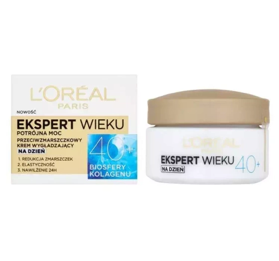 L'Oréal Paris Ekspert Wieku przeciwzmarszczkowy krem wygładzający na dzień 40 50 ml