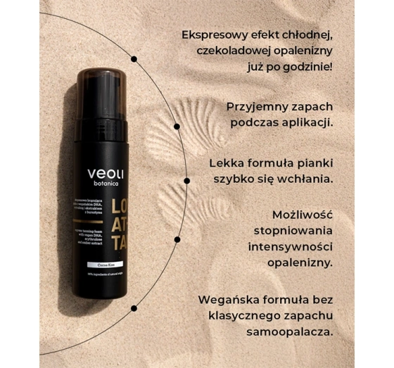 Veoli Botanica Love at First Tan ekspresowa brązująca pianka Cocoa Kiss 200 ml
