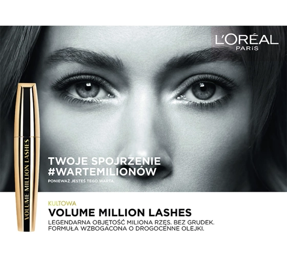 L'Oréal Paris Volume Million tusz do rzęs Black 10,7 ml