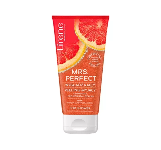 Lirene Mrs Perfect wygładzający peeling myjący z ekstraktami z grejpfruta i szałwii 175 g