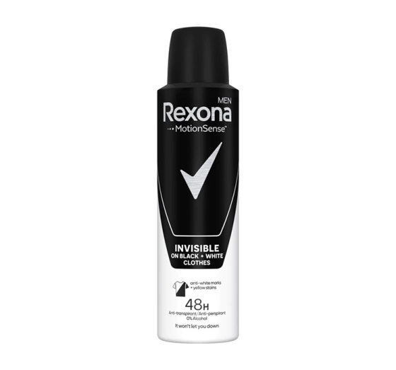 Rexona Men Invisible Black White antyperspirant w sprayu dla mężczyzn 200 ml