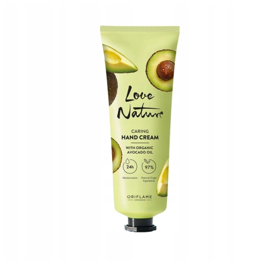ORIFLAME LOVE NATURE PIELĘGNUJĄCY KREM DO RĄK Z OLEJKIEM Z AWOKADO 75ML