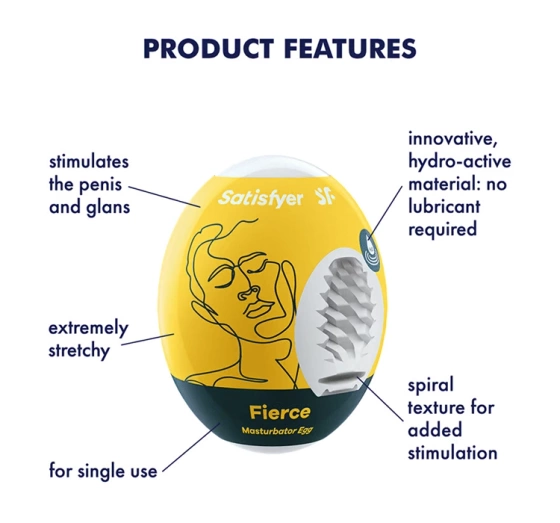 Satisfyer Masturbator Egg jajko do masturbacji Fierce