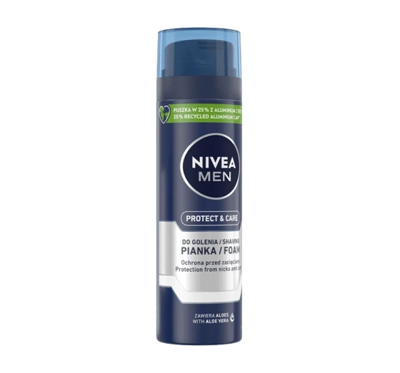 NIVEA MEN Protect&Care pianka do golenia z aloesem dla mężczyzn 200 ml