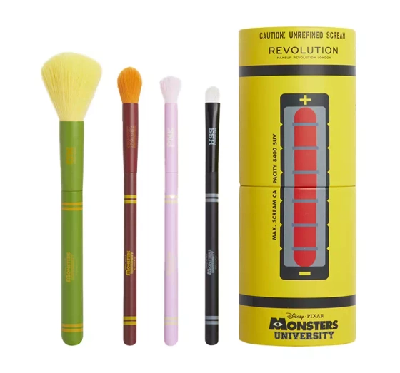 Makeup Revolution x Monsters University zestaw pędzli do makijażu etui