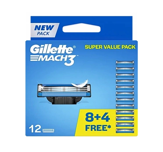 Gillette Mach3 wkłady do maszynki do golenia dla mężczyzn 12 sztuk