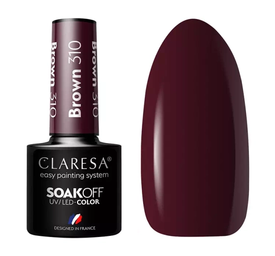 Claresa hybrydowy lakier do paznokci Brown 310 5 g