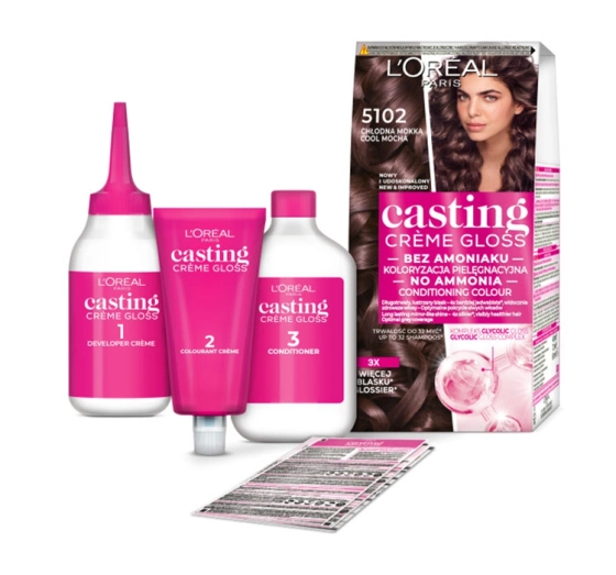 L'Oréal Paris Casting Creme Gloss farba do włosów 5102 Chłodna mokka