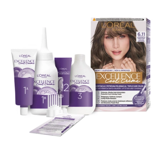 L'Oréal Paris Excellence Cool Creme farba do włosów 6.11 Ultrapopielaty ciemny blond