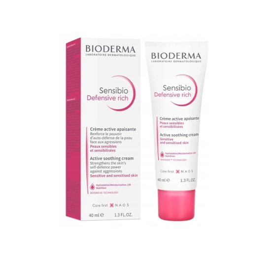 Bioderma Sensibio Defensive Rich kojący krem wzmacniający naturalne zdolności obronne skóry 40 ml