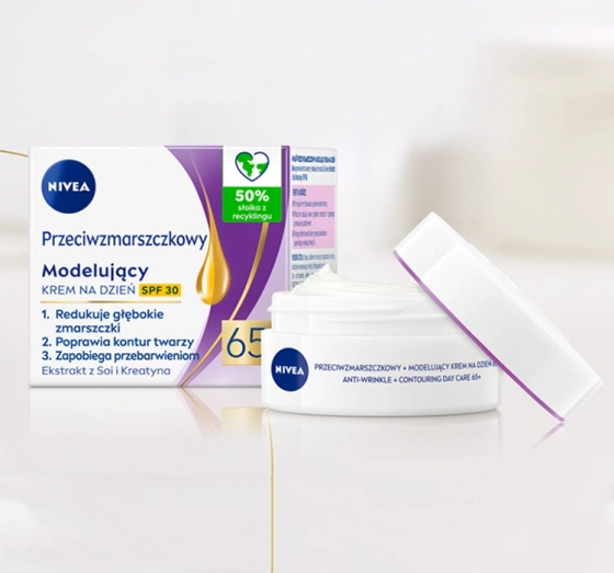 NIVEA Przeciwzmarszczkowy Modelujący 2 pack krem na dzień SPF30 65 50 ml krem na noc 50 ml