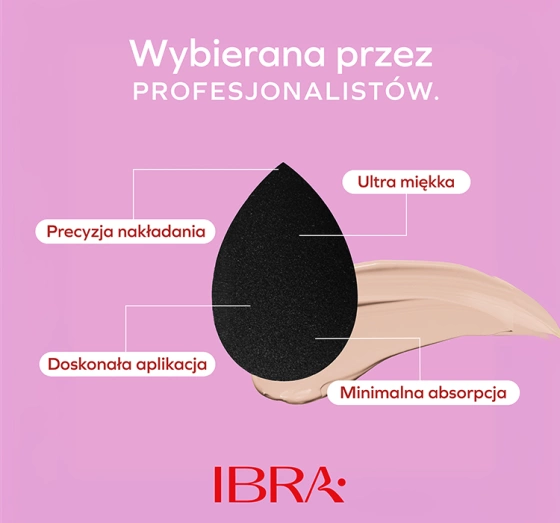 Ibra Makeup Blender Sponge gąbka czarna