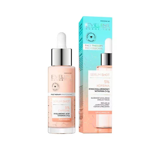 Eveline Cosmetics Serum Shot 5% kofeina nawilżające serum pod oczy i na powieki 30 ml