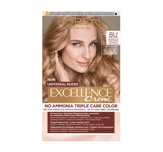 L'Oréal Paris Excellence Créme Universal Nudes trwała farba do włosów bez amoniaku 8 U