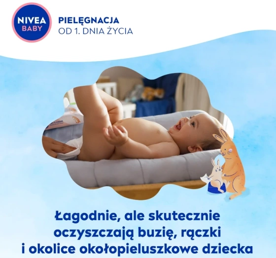 NIVEA BABY Toddies chusteczki oczyszczające dla dzieci 57 sztuk