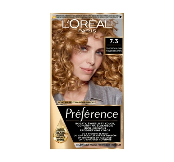 L’Oréal Paris Préférence farba do włosów 7.3 Złocisty Blond
