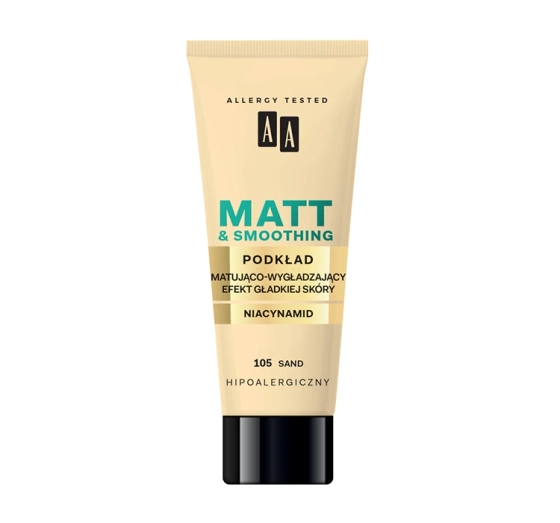 AA Matt&Smoothing matująco-wygładzający podkład do twarzy 105 Sand 30 ml