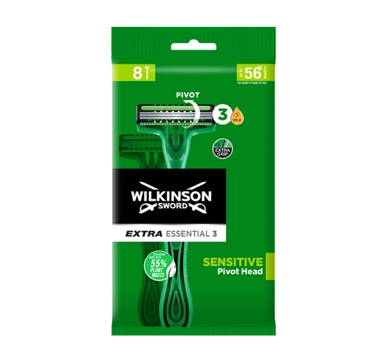 Wilkinson Sword Essentials 3 Sensitive jednorazowe maszynki do golenia dla mężczyzn 8 sztuk