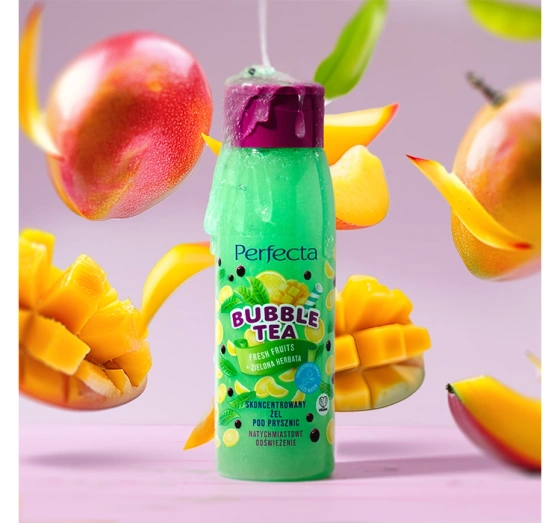 Perfecta Bubble Tea żel pod prysznic Fresh Fruits zielona herbata 400g