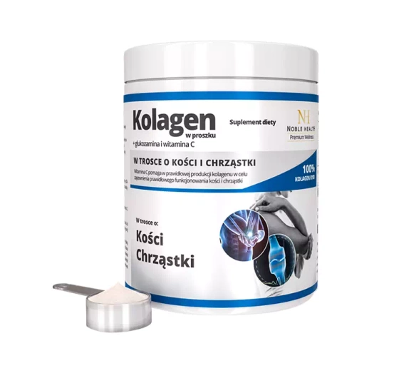 NOBLE HEALTH KOLAGEN W PROSZKU GLUKOZAMINA WIT C