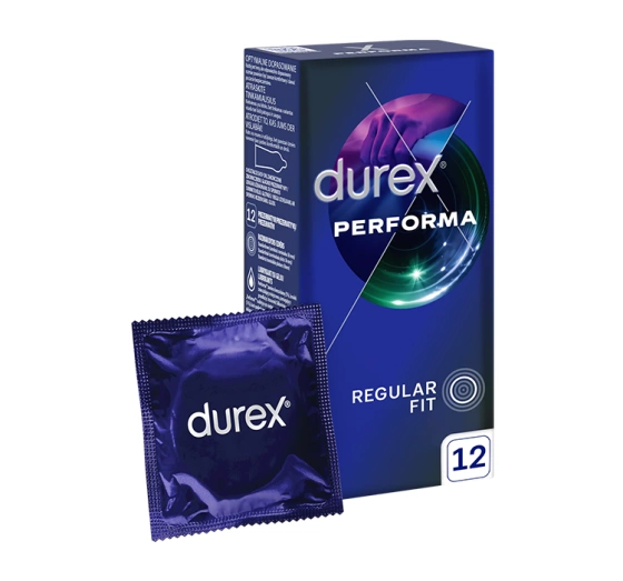 Durex Performa prezerwatywy z lubrykantem przedłużające stosunek 12 szt
