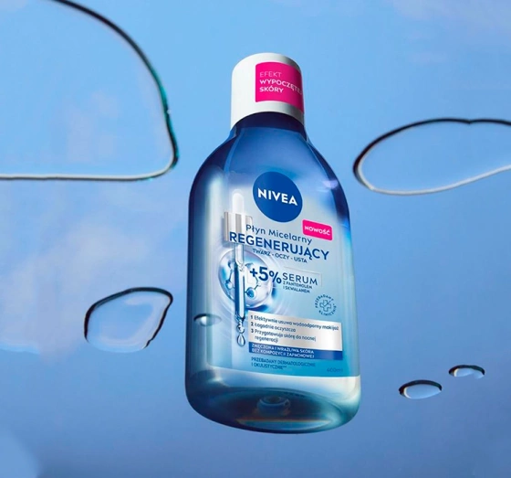 NIVEA dwufazowy regenerujący płyn micelarny do twarzy z 5% serum 400 ml