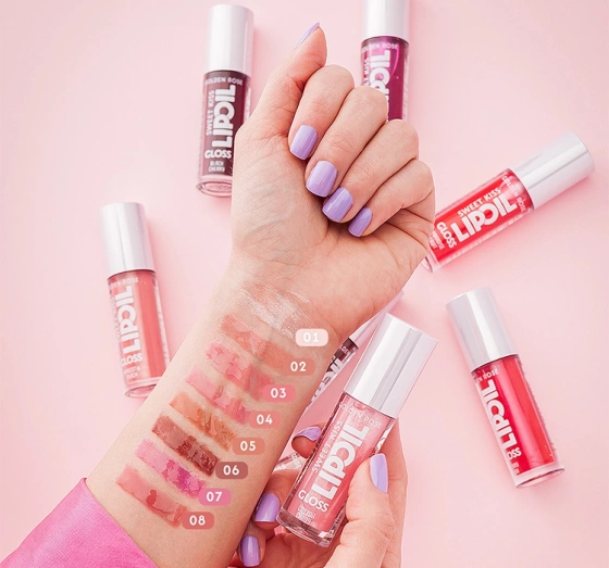 Golden Rose Sweet Kiss Lip Oil Gloss olejek do ust z efektem błyszczyka 01 Cotton Candy 4,7 ml