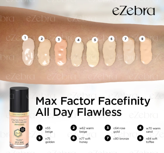 Max Factor Facefinity All Day Flawless 3 in1 wegański podkład C80 Bronze 30 ml