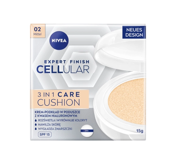 NIVEA Hyaluron Cellular Filler podkład w kompakcie SPF15 02 Mittel 15 g
