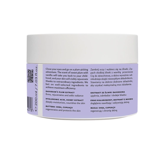 Hagi Na Śliwki naturalny krem do ciała ujędrniający i regenerujący 200 ml