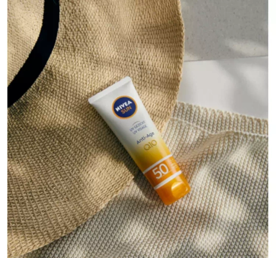 NIVEA SUN UV Face Q10 Anti-Age przeciwzmarszczkowy krem przeciwsłoneczny do twarzy SPF50 50 ml
