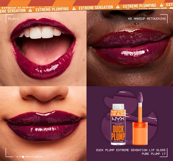 NYX Professional Makeup Duck Plump powiększający błyszczyk do ust 17 Pure Plum-P 6,8 ml