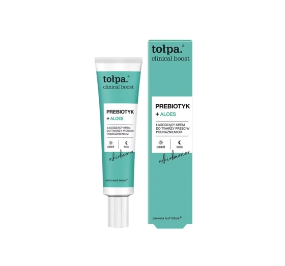 Tołpa Clinical Boost Prebiotyk Aloes łagodzący krem do twarzy przeciw podrażnieniom 40ml