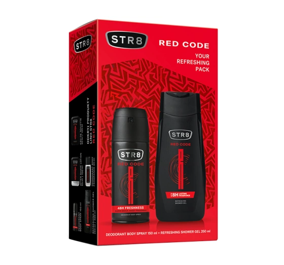 STR8 Red Code dezodorant spray 150 ml żel pod prysznic 250 ml