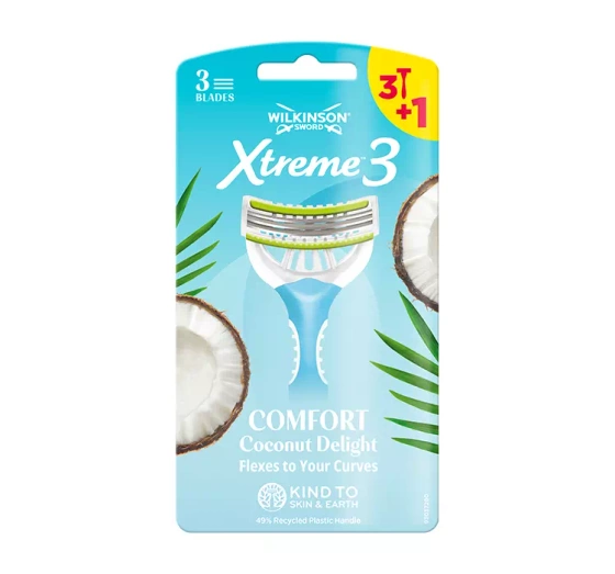 Wilkinson Sword Xtreme3 Comfort Coconut Delight jednorazowe maszynki do golenia dla kobiet 4 sztuki