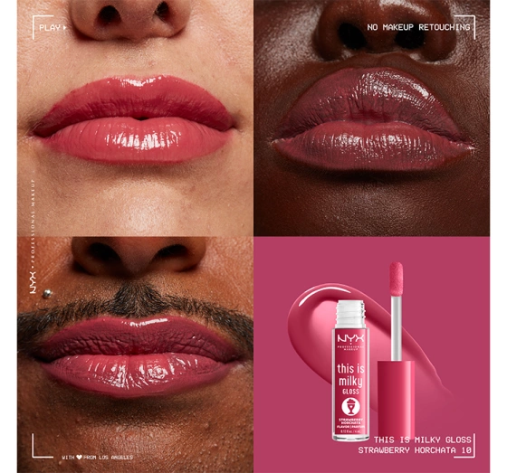 NYX Professional Makeup This Is Milky błyszczyk do ust 10 Strawberry Horchata 4 ml