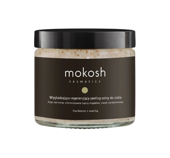 Mokosh wygładzająco-regenerujący peeling solny do ciała Kardamon z Wanilią 300g