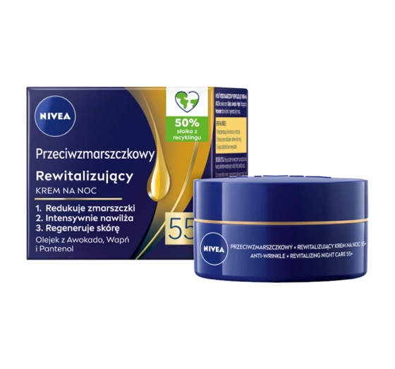 NIVEA przeciwzmarszczkowy rewitalizujący krem do twarzy na noc 50 ml