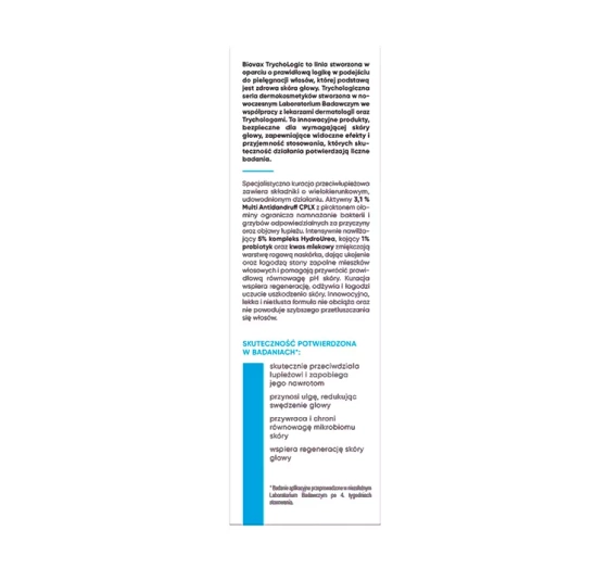 Biovax Trychologic Łupież serum do skóry głowy 50 ml