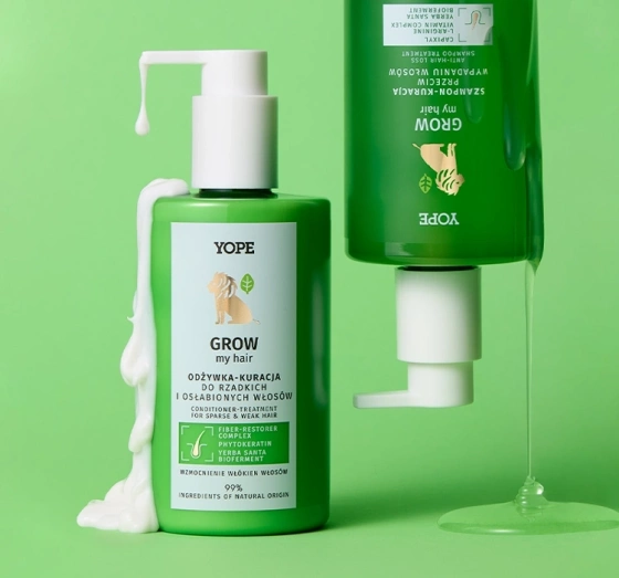 Yope Grow My Hair odżywka kuracja wzmacniająca do włosów osłabionych i podatnych na łamanie 300ml