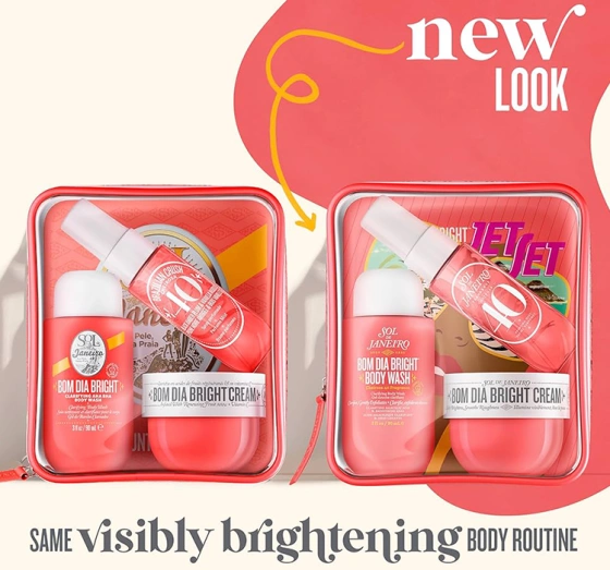 Sol de Janeiro Bom Dia Bright Jet Set żel pod prysznic 90ml krem do ciała 50ml spray 30ml