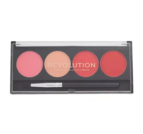 Makeup Revolution Graphic Liners paleta żelowych eyelinerów z pędzelkiem Pretty Pink 5,4g