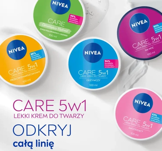 NIVEA Care 5w1 lekki krem do twarzy na noc 100 ml