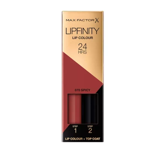Max Factor Lipfinity pomadka 070 Spicy 2,3 ml Top Coat 1,9 g